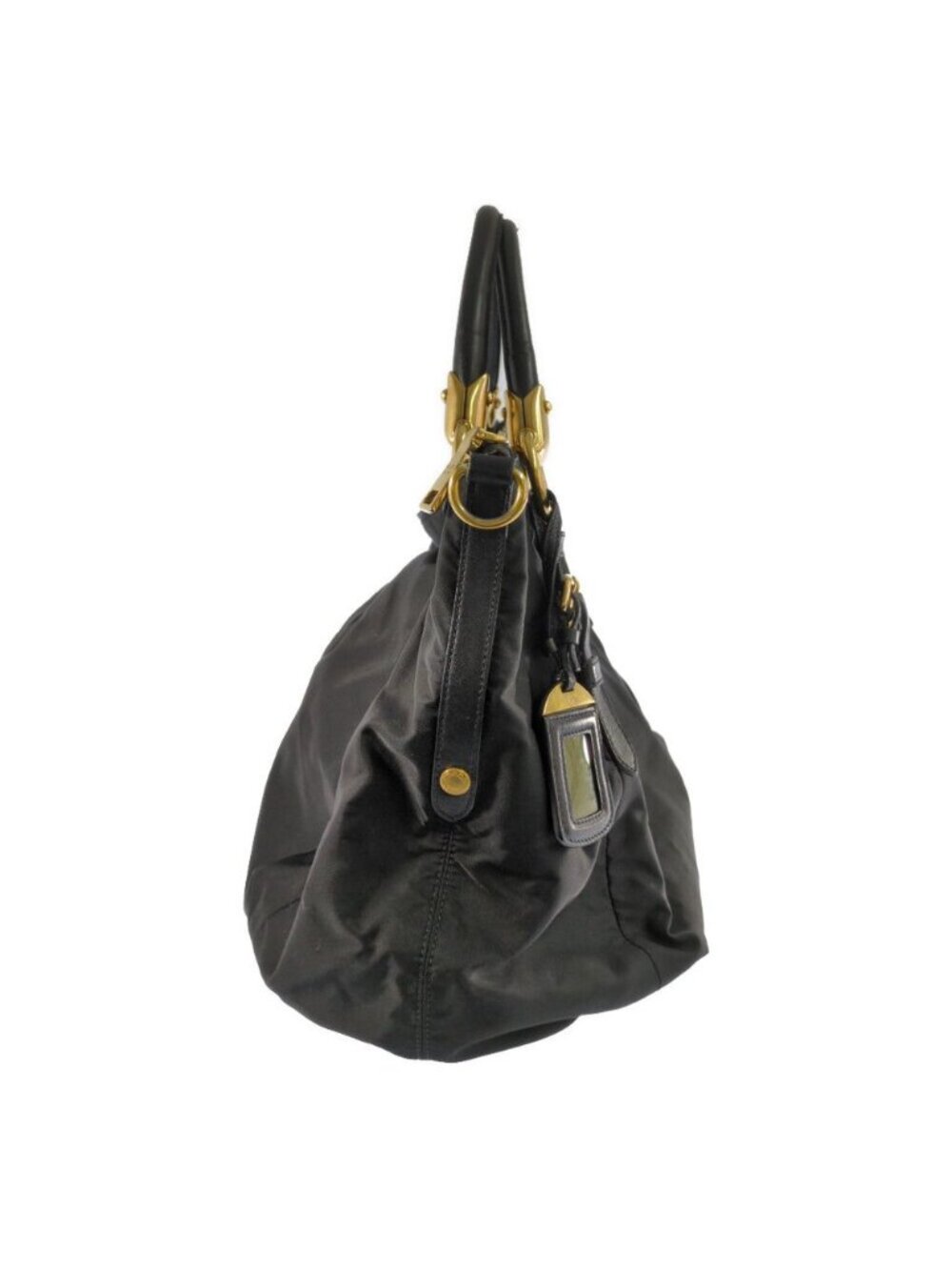 Prada Tessuto Nylon Leather Tote Black - Picture 2 of 10